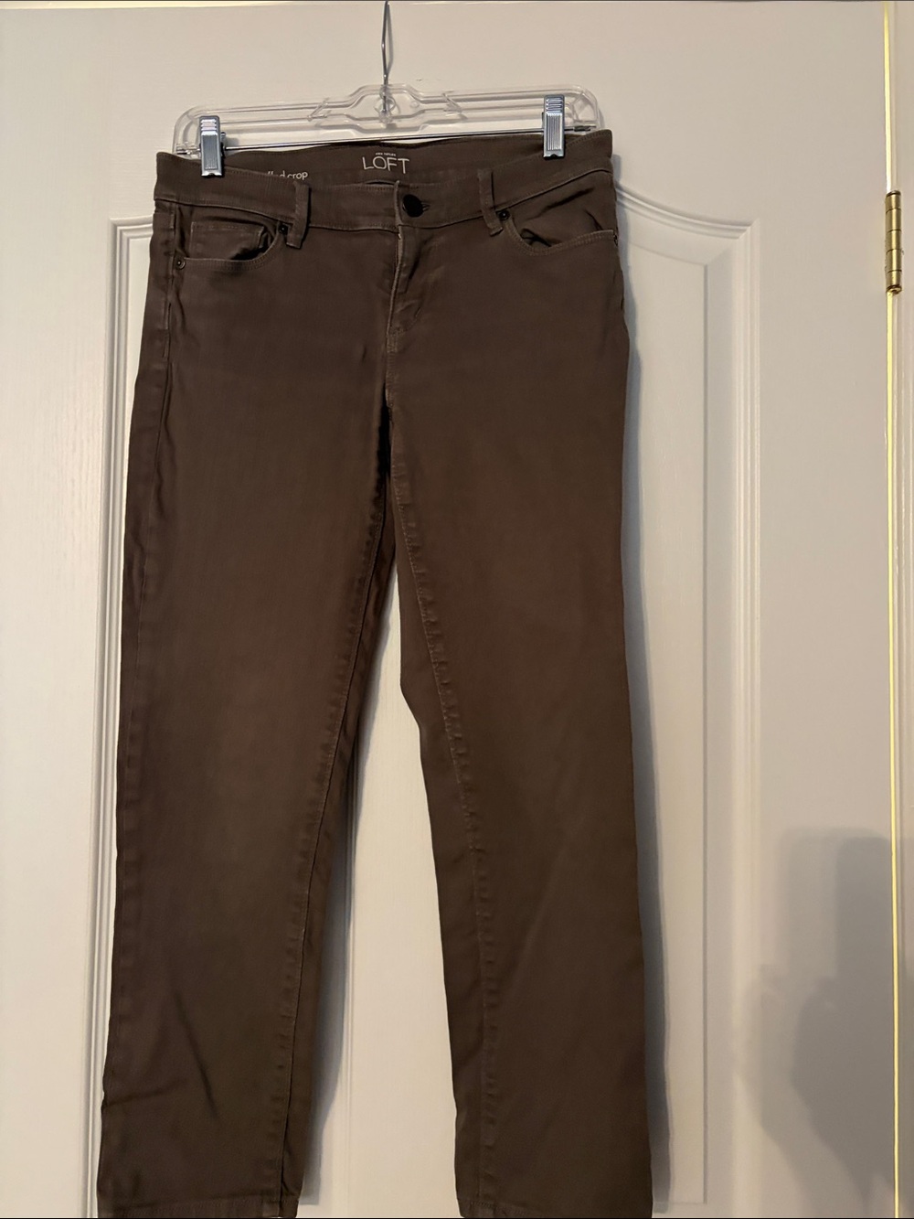 LOFT Avocado green Women's Slim cropped jeans